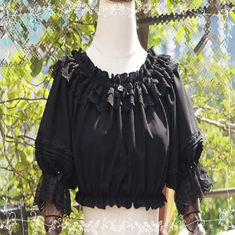 (BuyForMe) Tiny Garden~Retro Summer Chiffon Lolita Shirt