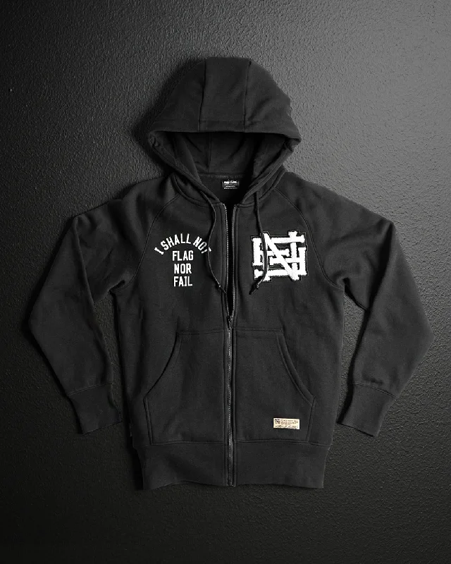 Deal Alert VARSITY PATCH ZIP UP - BLACK