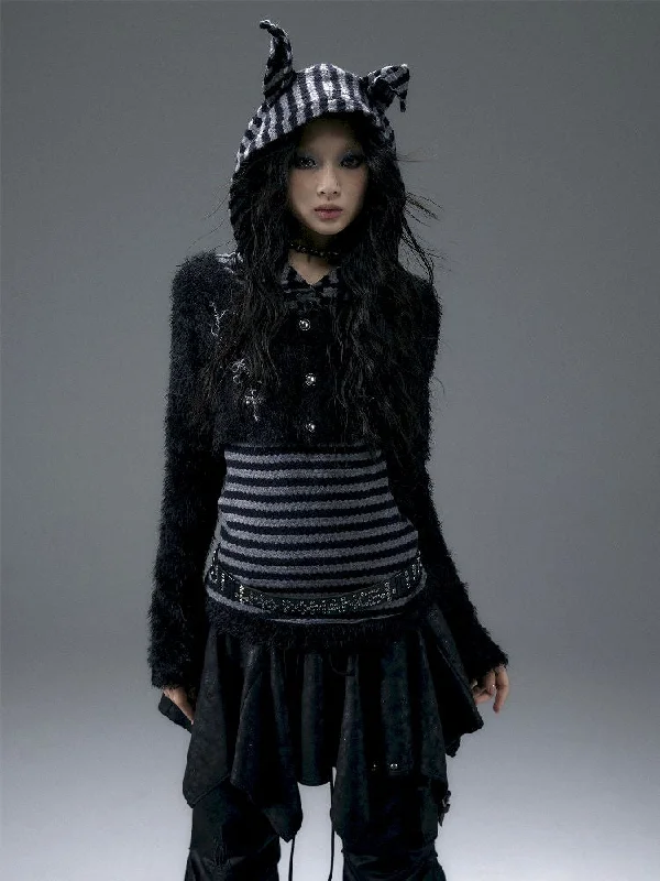 Time-Limited Offer Hooded Long Sleeve Bottom T-shirt【s0000010993】