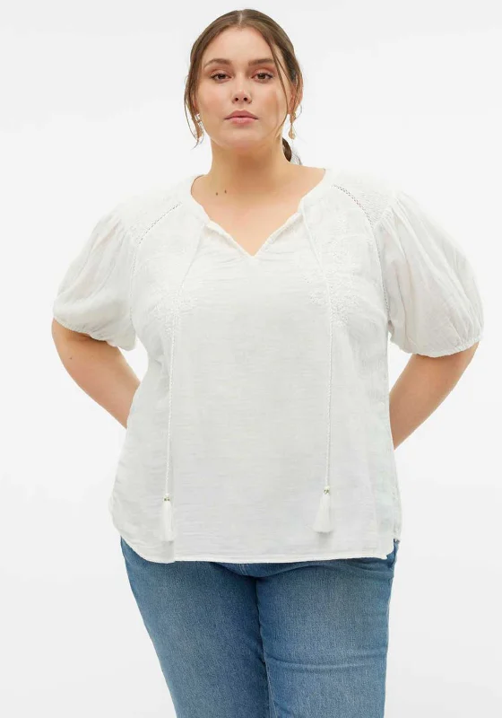 Act Now Vero Moda Curve Kisy Wone Top, Snow White