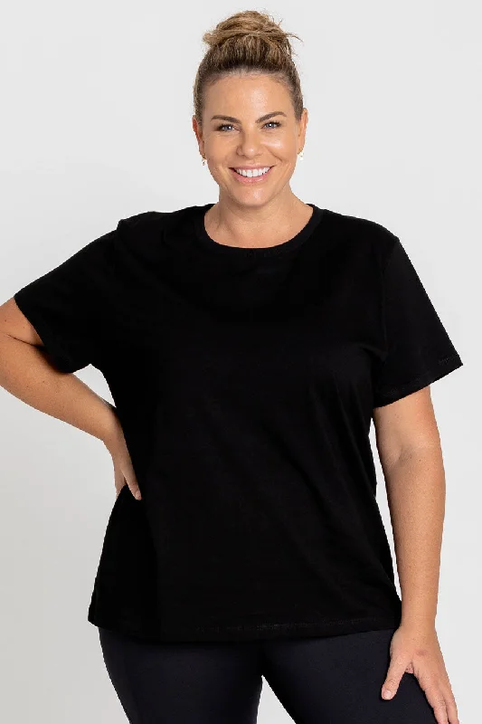 Weekend Deals That Amaze Everyday Cotton T-Shirt - Black
