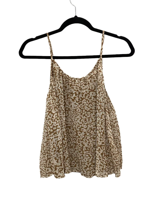 Brown Top Sleeveless Clothes Mentor, Size M