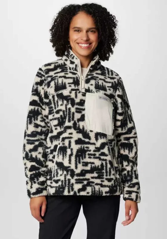 Deep Savings Columbia West Bend™ Sherpa Quarter Zip II, Black and White
