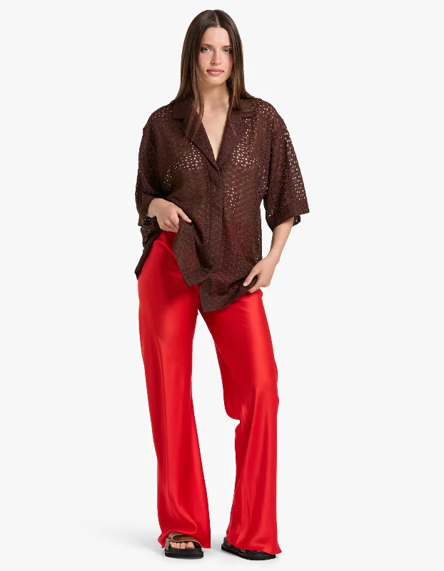 Seasonal Clearance Bias Cut Pants - Geranium