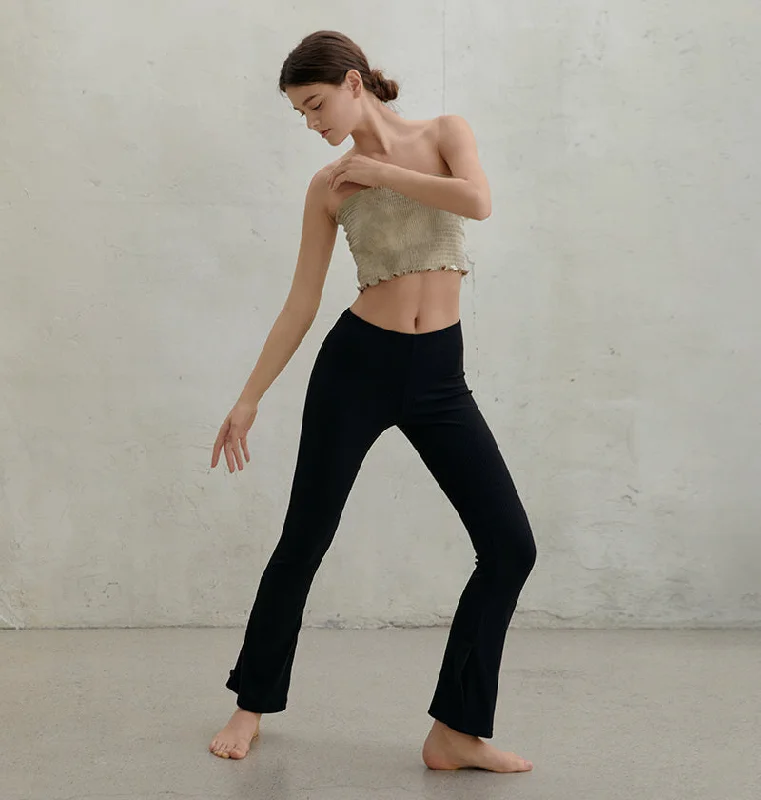 New Deal SS23 Conch Wear Ribbed Button Bootcut Banding Pants