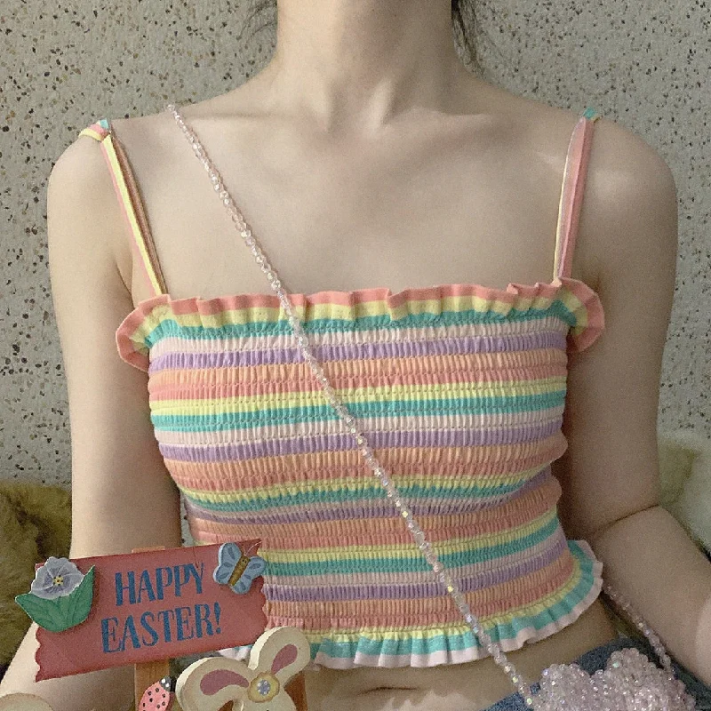 Price Reduction CUTE RAINBOW STRIPE VEST BY29000