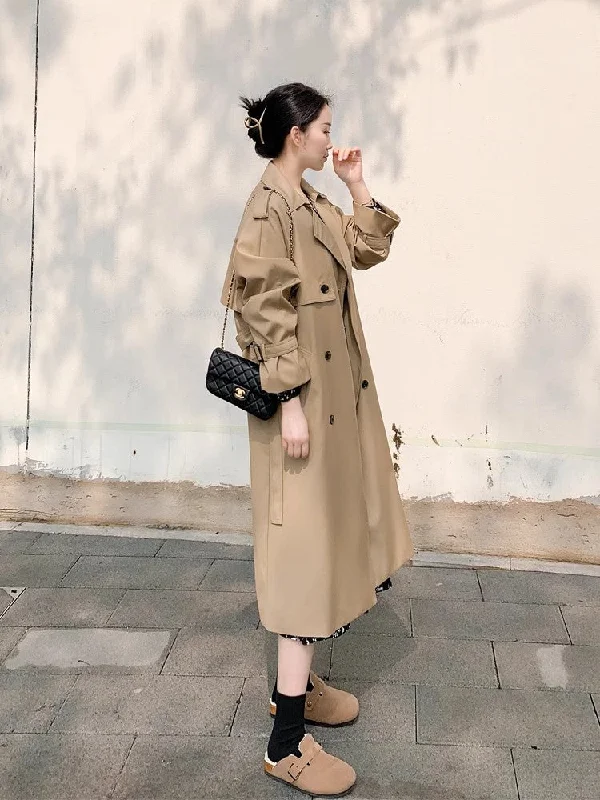 Khaki coat for women new style coat      S3427