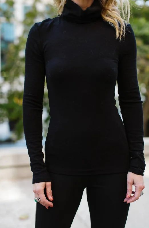 Exclusive Savings Essential Turtleneck Sweater In Black