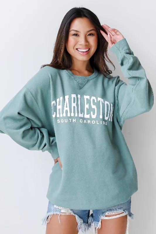 Deep Savings Seafoam Charleston South Carolina Sweatshirt