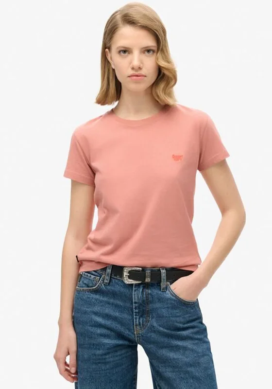 Sale Event Superdry Womens Essential Logo T-Shirt, Ash Rose Pink