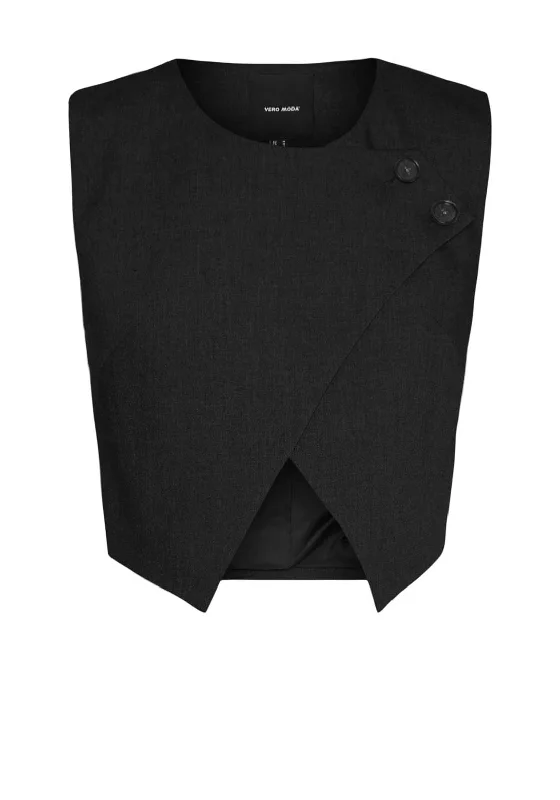 Markdown Madness Vero Moda Andrea Waistcoat Top, Black