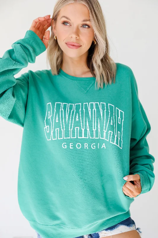 Factory Direct Sale Green Savannah Georgia Sweatshirt