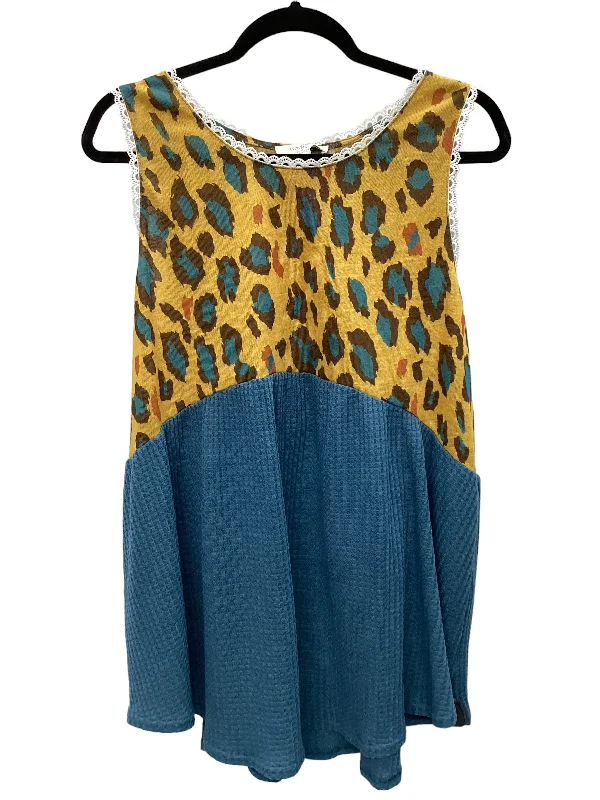 Multi-colored Top Sleeveless Umgee, Size Xl