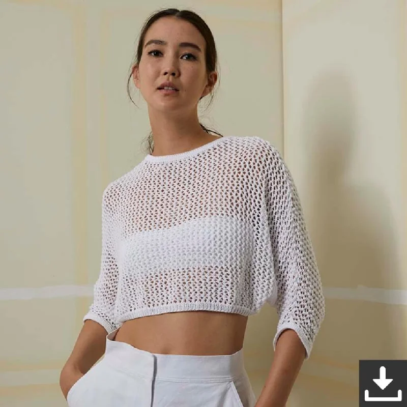 Transparenter Pullover Strickanleitung - Lang Yarns (PDF)