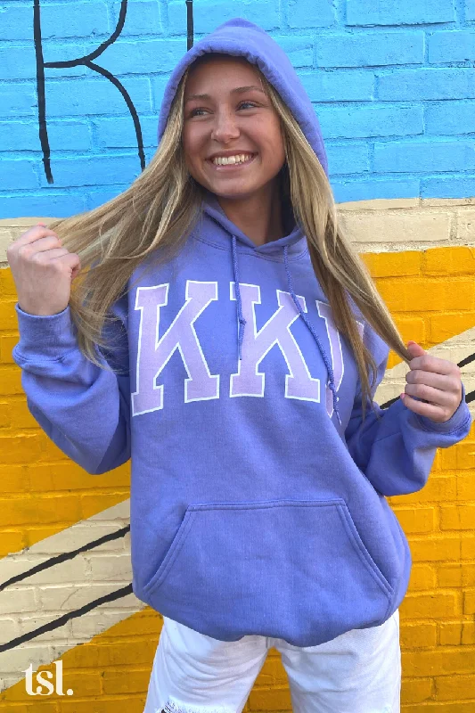 Don't Wait Kappa Kappa Gamma Purple Rowing Letters Hoodie