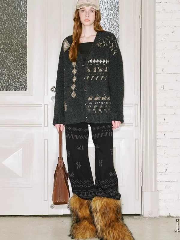 Act Fast Retro Knit Cardigan Jacket [S0000010799]