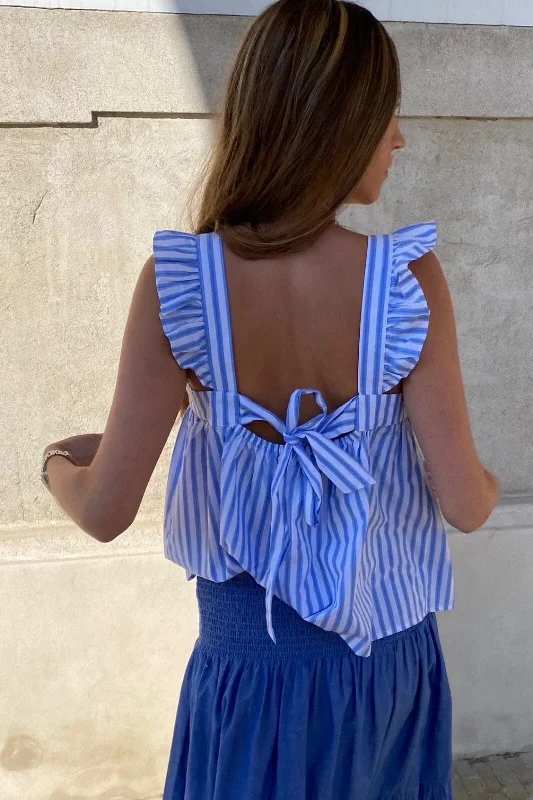 Continue - Lulu Bow - Light Blue Stripe