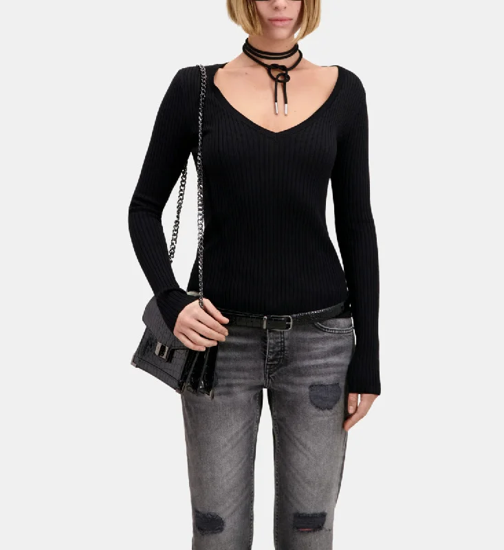Price Rollback Ribbed Fine Knit Sweater