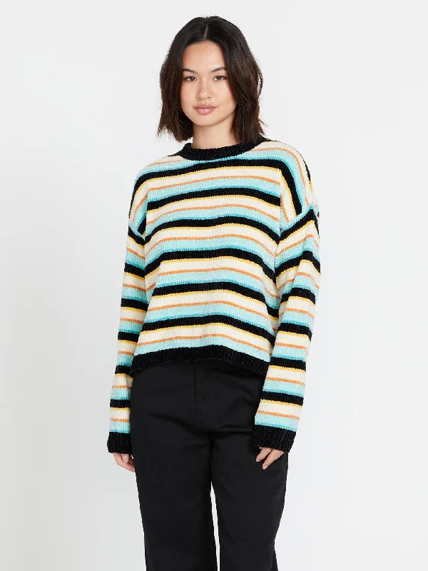 Weekend Savings Fiesta Bubble Tease Sweater - Glacier Blue