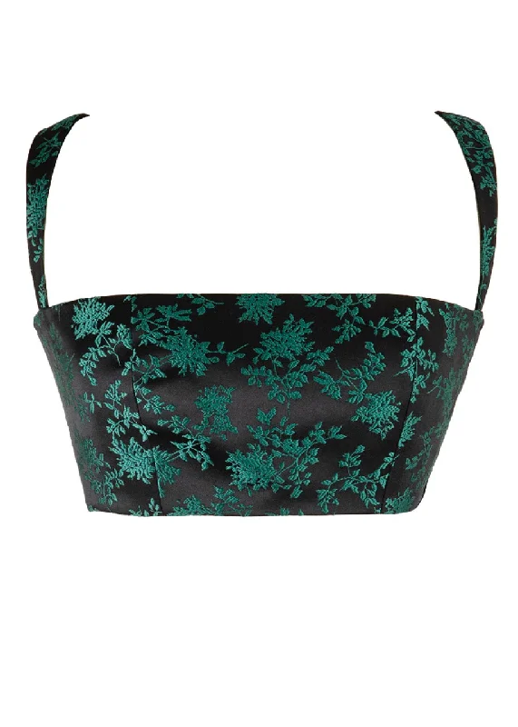 Exclusive Access Betti Bra in Green & Black Floral