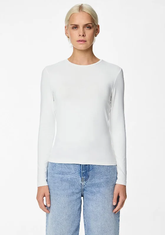 Weekend Discounts to Enjoy Pieces Fylla Jersey Long Sleeve Top, Bright White