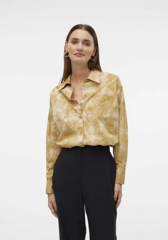 Crazy Deals Vero Moda Aware Kristee Tie Dye Shirt, Harvest Gold