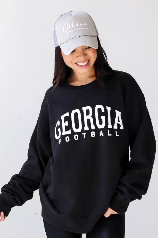Super Deal Black Georgia Football Sweatshirt