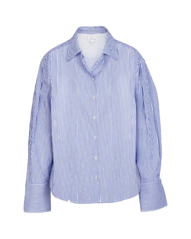 Today Only Margaux Shirt in Blue/Optic White