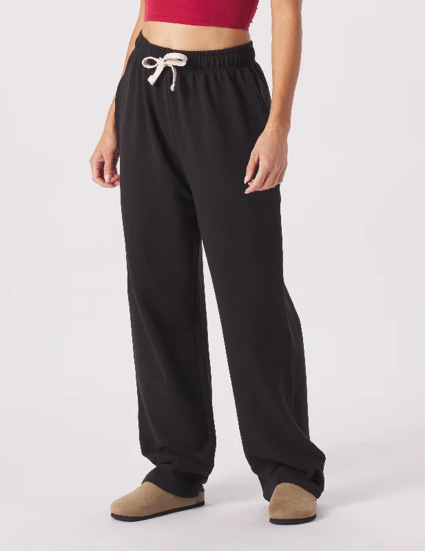 Steal Deal Straight Leg Sweatpant: Black