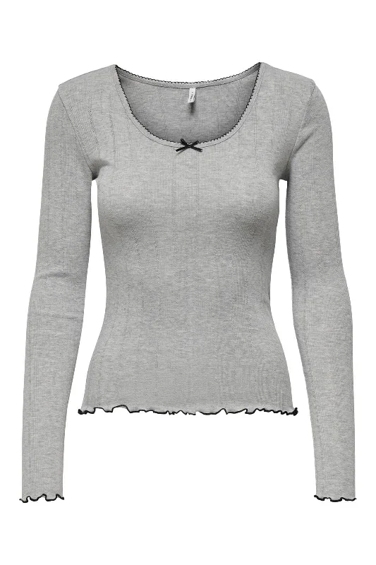 Inventory Reduction Only - Onltenna L/S Top - 4694673 Light Grey Melange