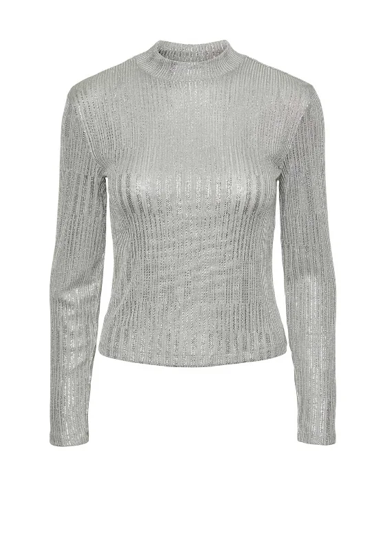 Epic Value Pieces Rocky Metallic Top, Silver