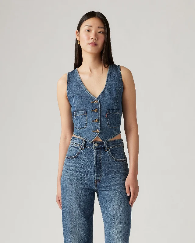 Tailored Denim Top in Big Yikes