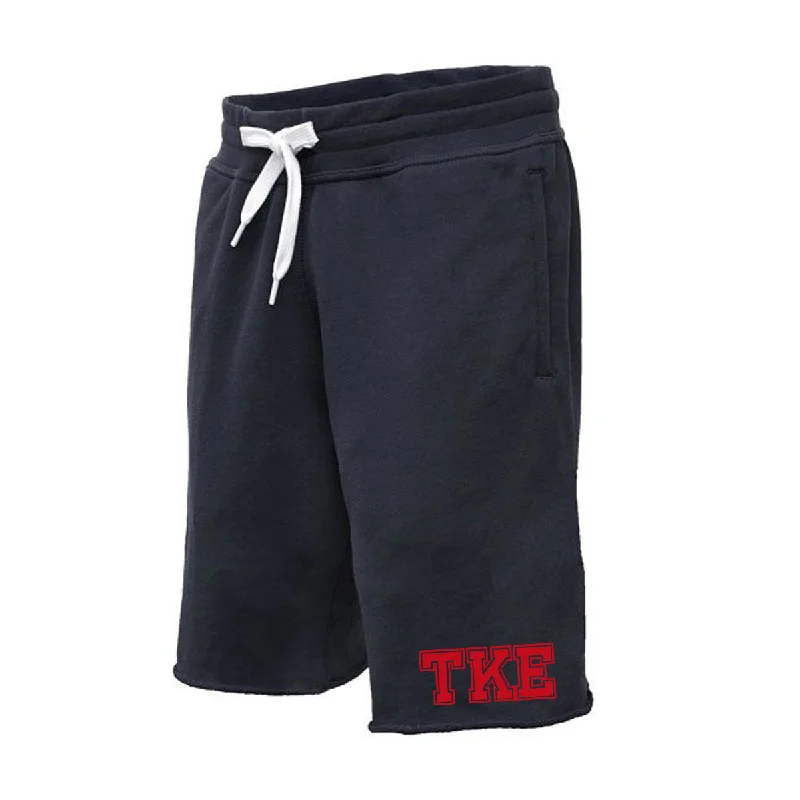 Markdown Sale Greek Sweat Shorts, Printed Varsity Letters - P-8207 - CAD