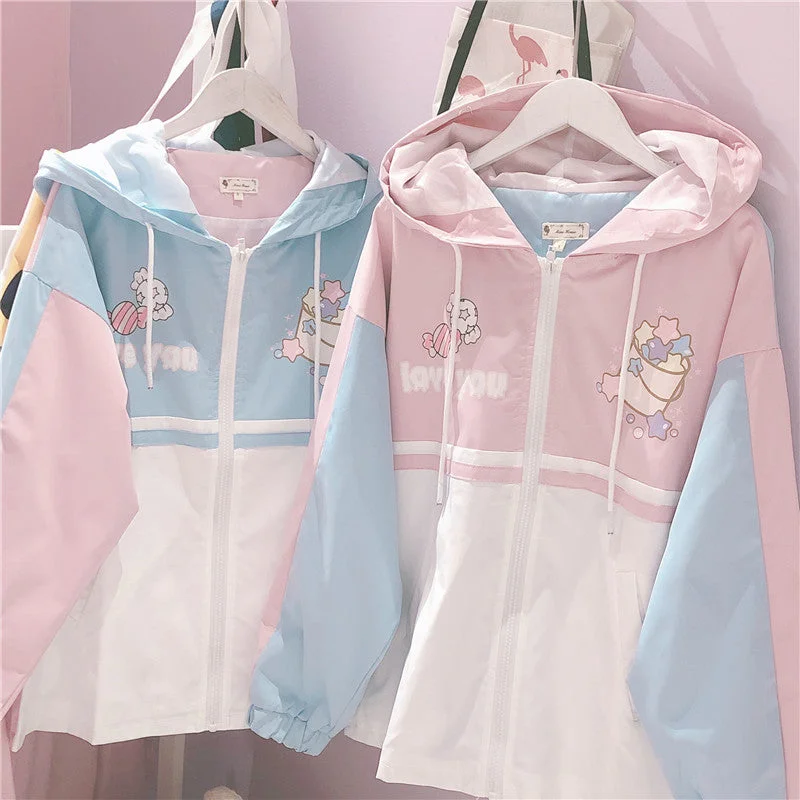 Shop the Weekend Away PASTEL "LOVE YOU" COAT BY24040