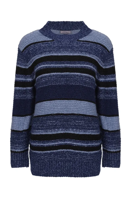 Price Slash Turtle Neck Blues Stripe Jersey | BLUES | 6967ZR