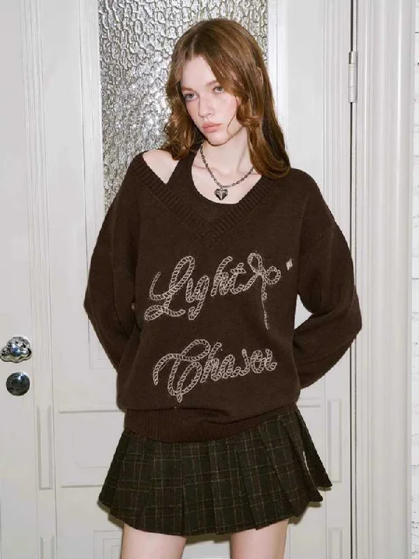 Limited Offer V-NECK PULLOVER KNIT SWEATER [S0000010805]