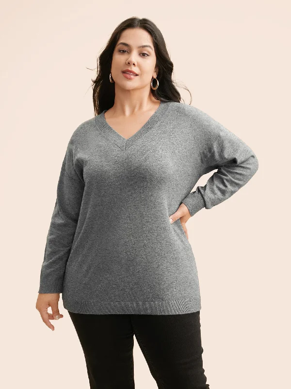 Weekend Specials to Grab Supersoft Drop Shoulder V-Neck Top
