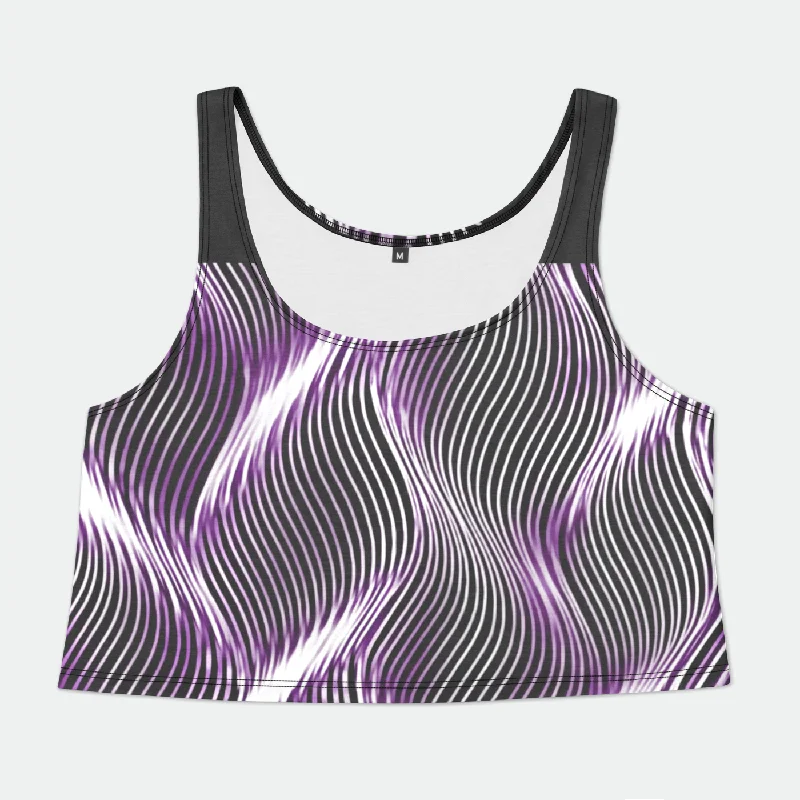 TRP Twisted Patterns 04: Weaved Metal Waves 01-01 Designer Scoop Neck Cropped Tank Top