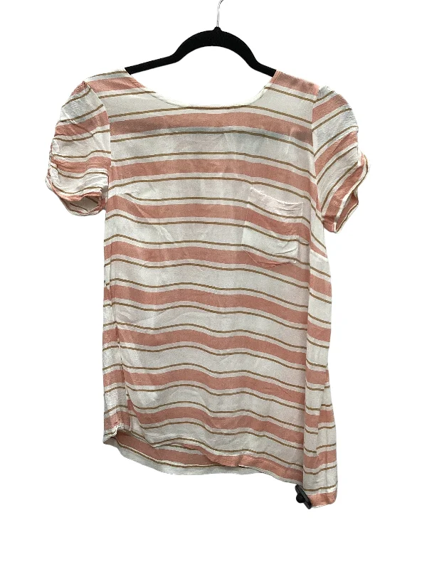 Orange & Tan Top Sleeveless Lc Lauren Conrad, Size S