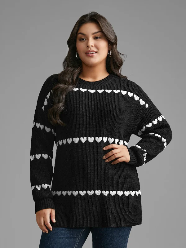 Bonus Offer Supersoft Essentials Heart Jacquard Pullover