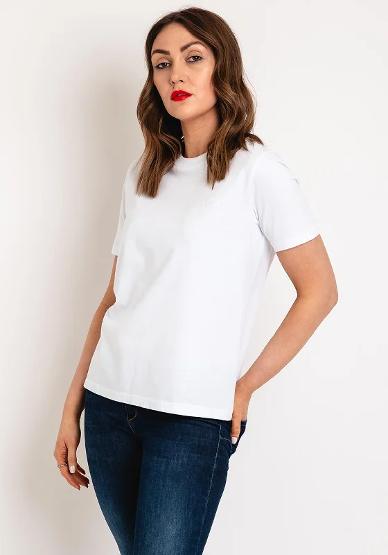 Can't Be Beat Superdry Womens Essential Logo Embroidered Tee, Optic White