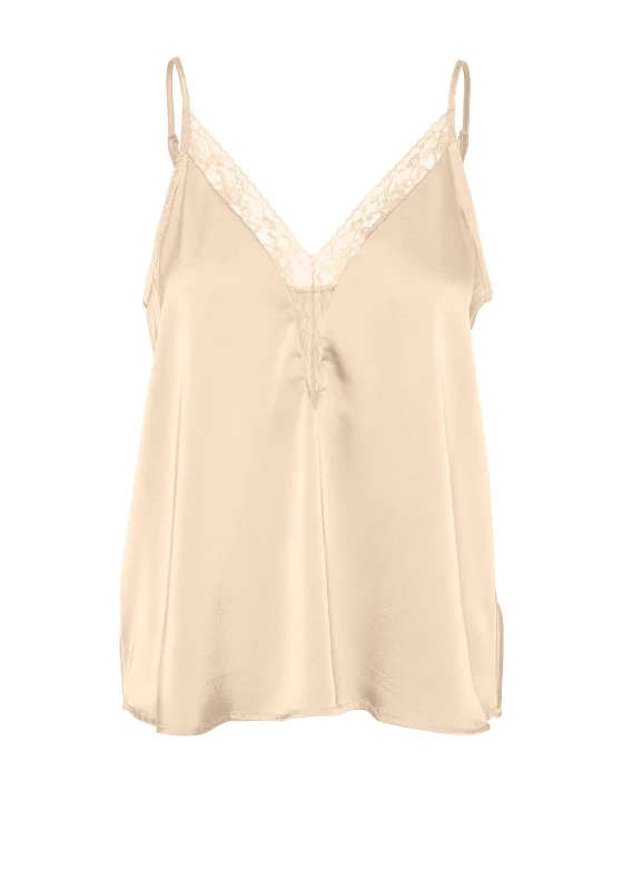 Unmissable Offer Vero Moda Jilka Singlet Lace Top, Ecru