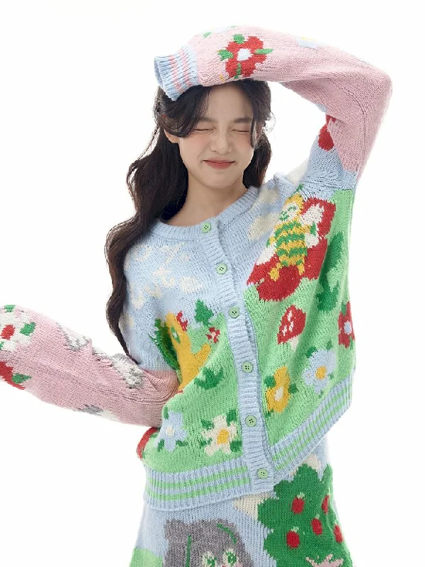 Limited Time Discount Illustration Sweater Half Skirt【s0000010986】