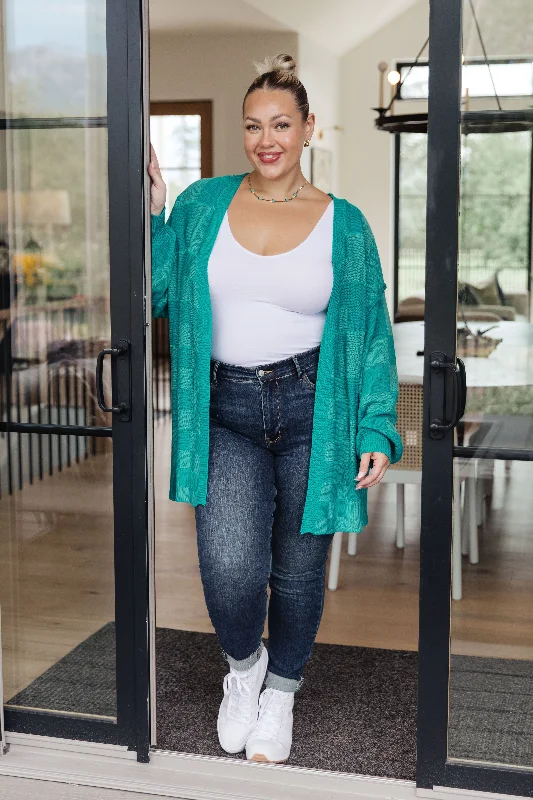 Unbeatable Prices Pinky Swear Checkered Open Front Cardigan