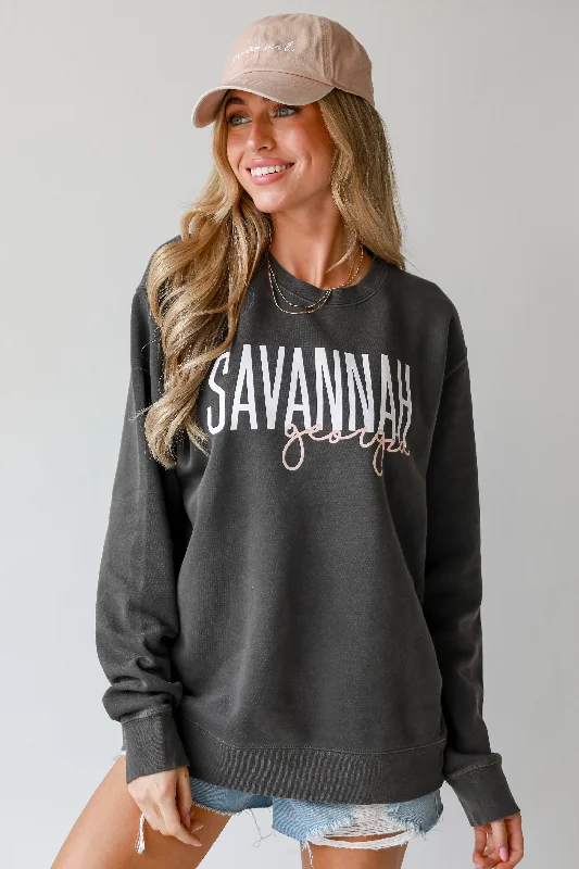 Top Pick Charcoal Savannah Georgia Sweatshirt