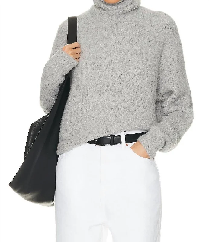 Weekend Shopping Bliss Sierra Sweater In Light Grey Melange