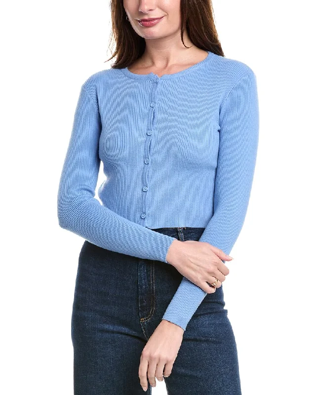 Weekend Bargains Galore POINT Rib Cropped Cardigan