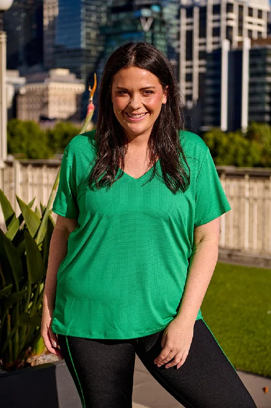 Low Prices Pace Performance V-Neck T-Shirt - Kelly Green