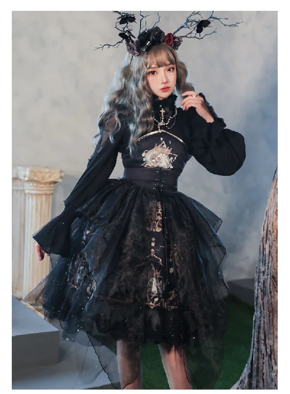 YingLuoFu God Redemption Gothic Darkness Lolita JSK