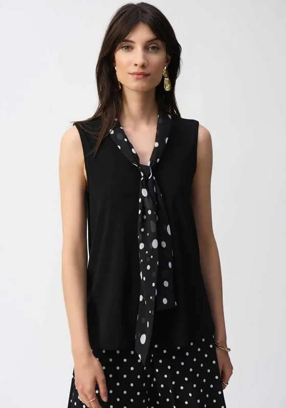 Weekend Savings Delight Joseph Ribkoff Scarf Detail Top, Black